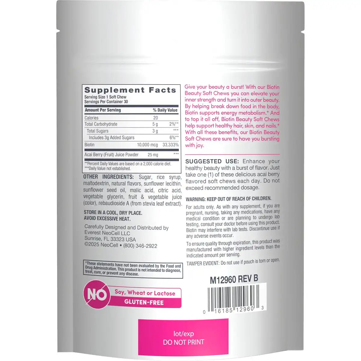 Biotin Beauty Soft Chews - Acai Berry