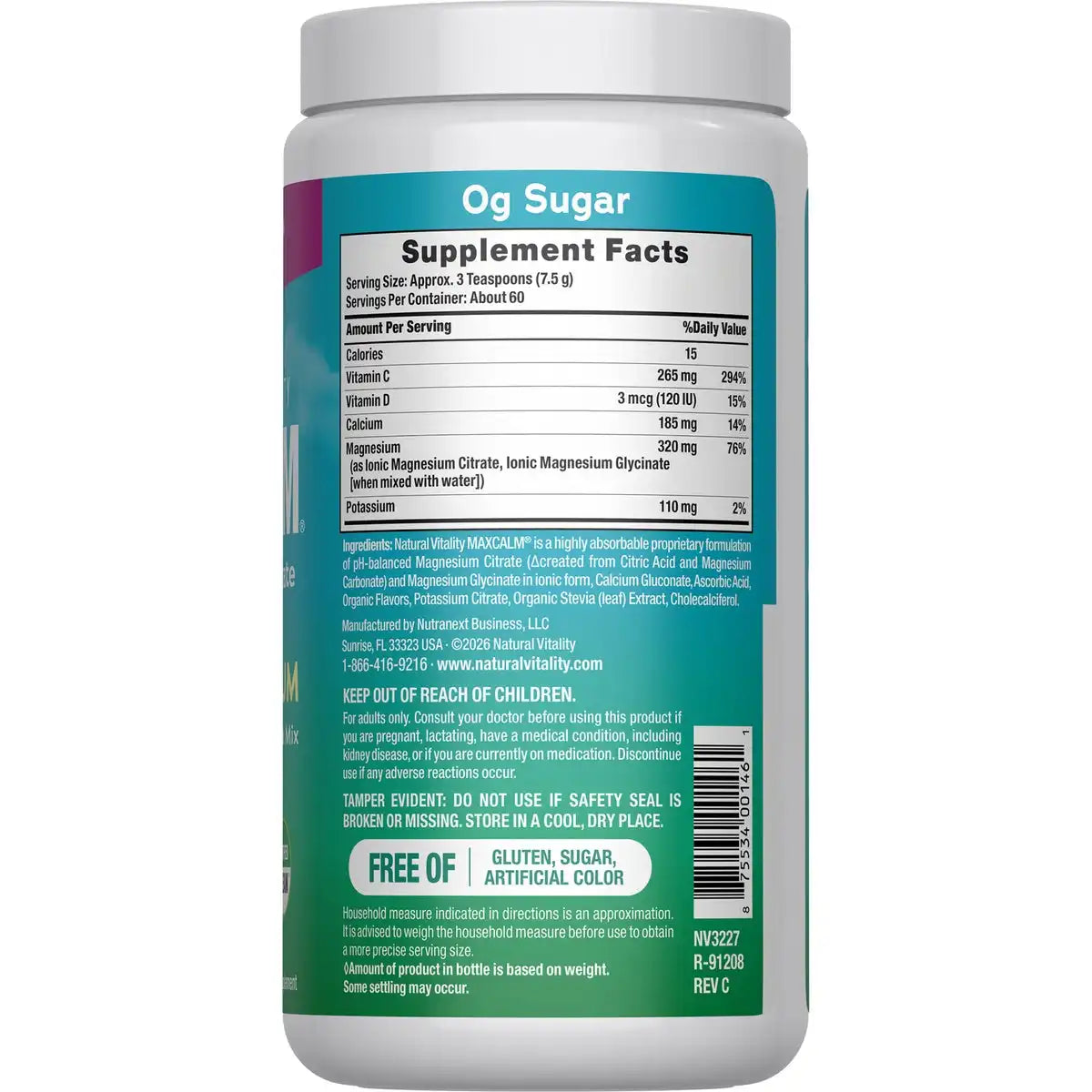 MaxCalm Plus Calcium - Raspberry Lemon