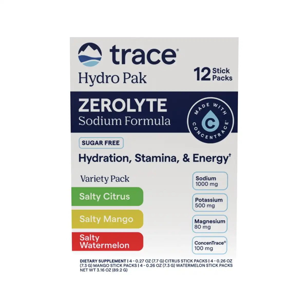 Hydro Pak ZeroLyte Sodium Formula Stick Packs - Variety Pack