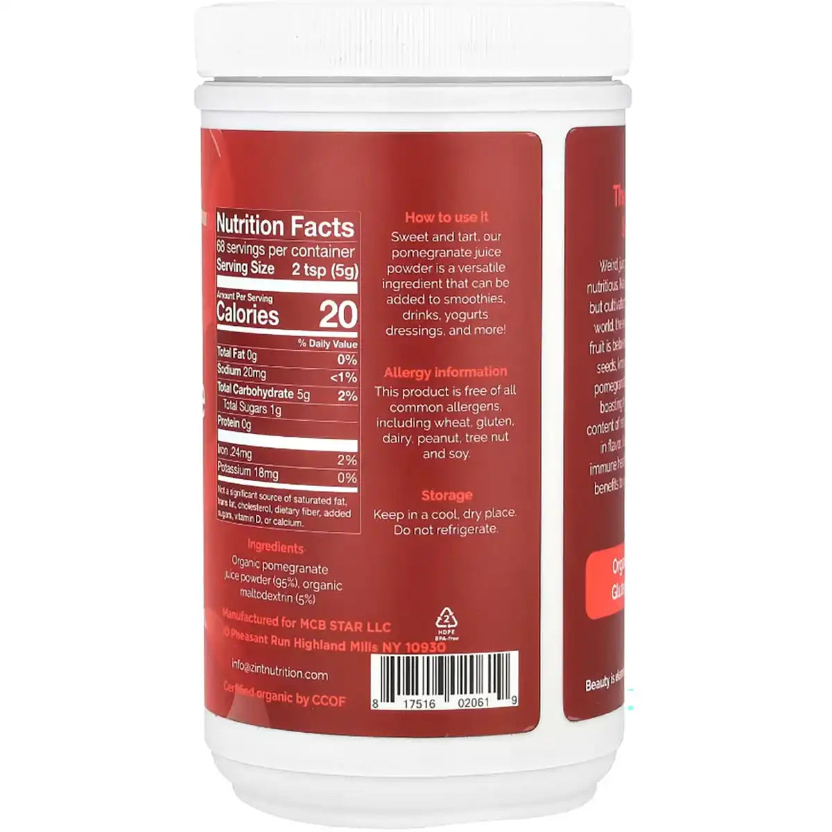 Organic Pomegranate Juice Powder
