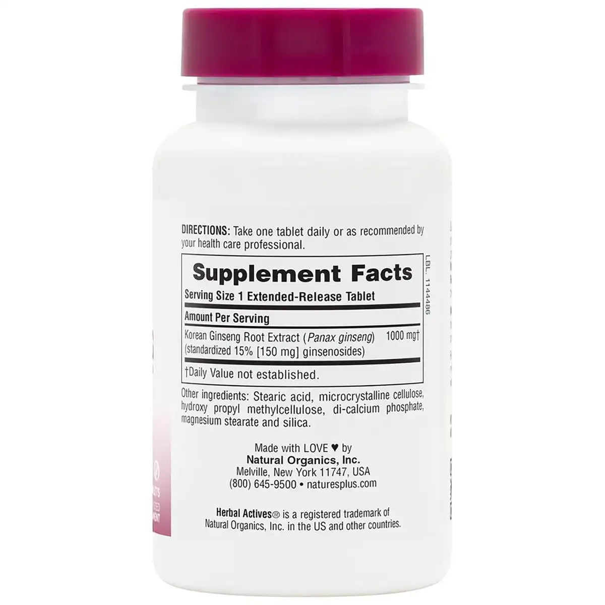 Herbal Actives Korean Ginseng - Extended Release