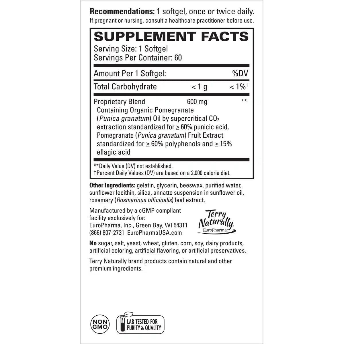 Terry Naturally Pomegranate Oil
