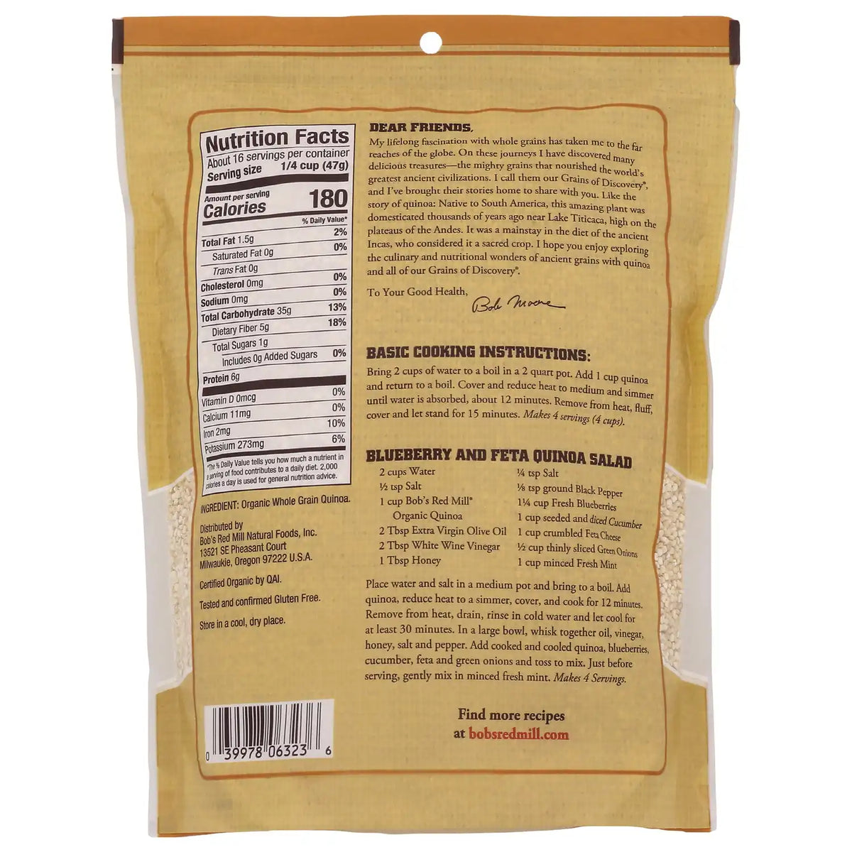 Organic Whole Grain Quinoa