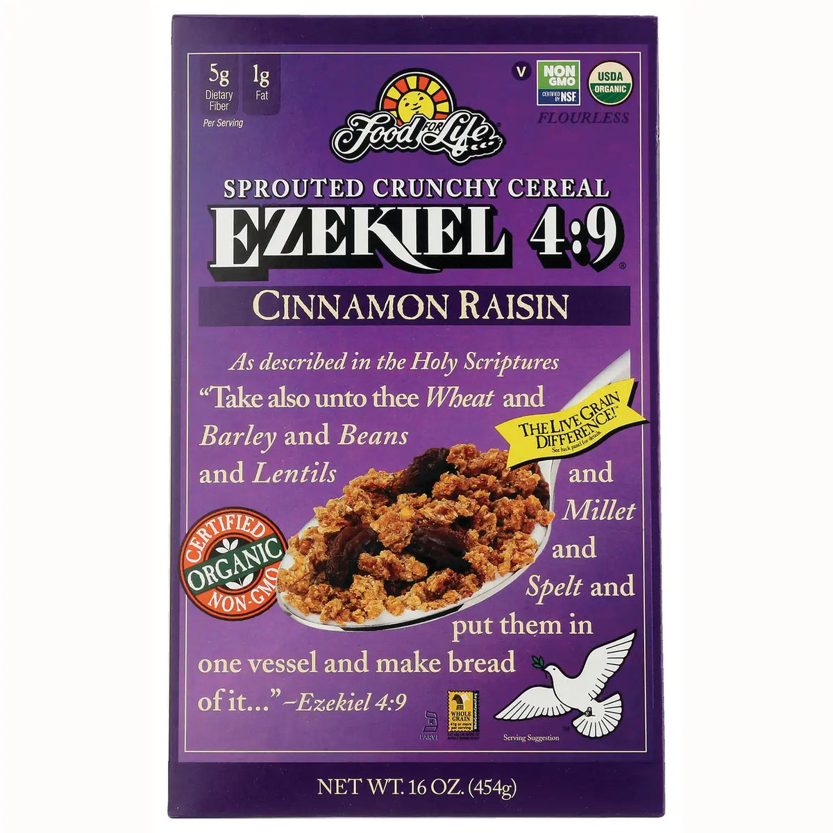 Sprouted Crunchy Cereal Ezekiel 4:9 - Cinnamon Raisin