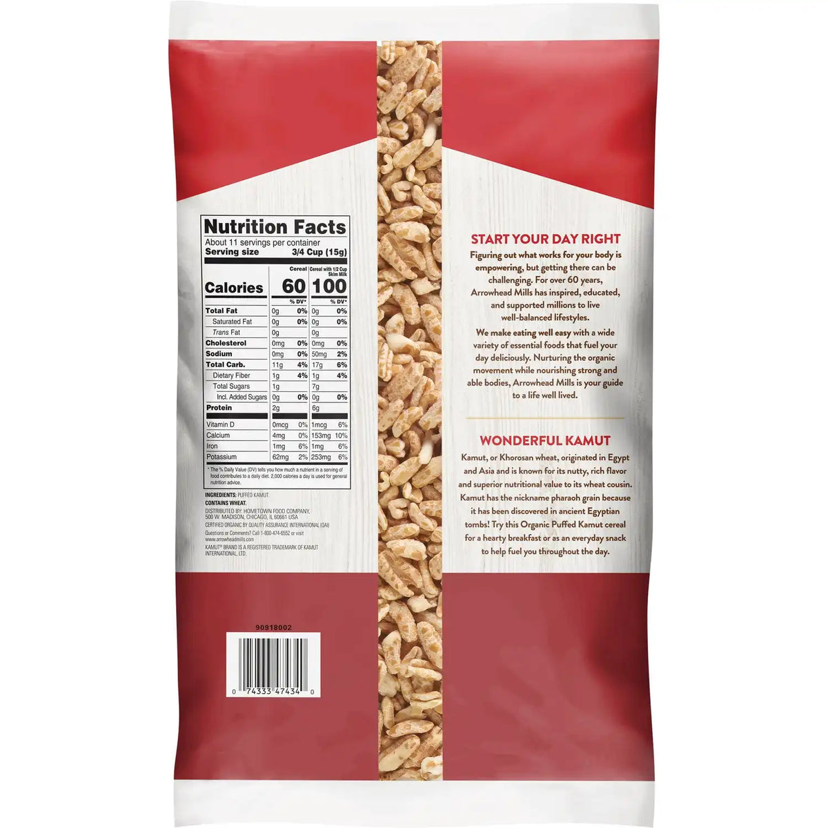 Organic Puffed Kamut Cereal