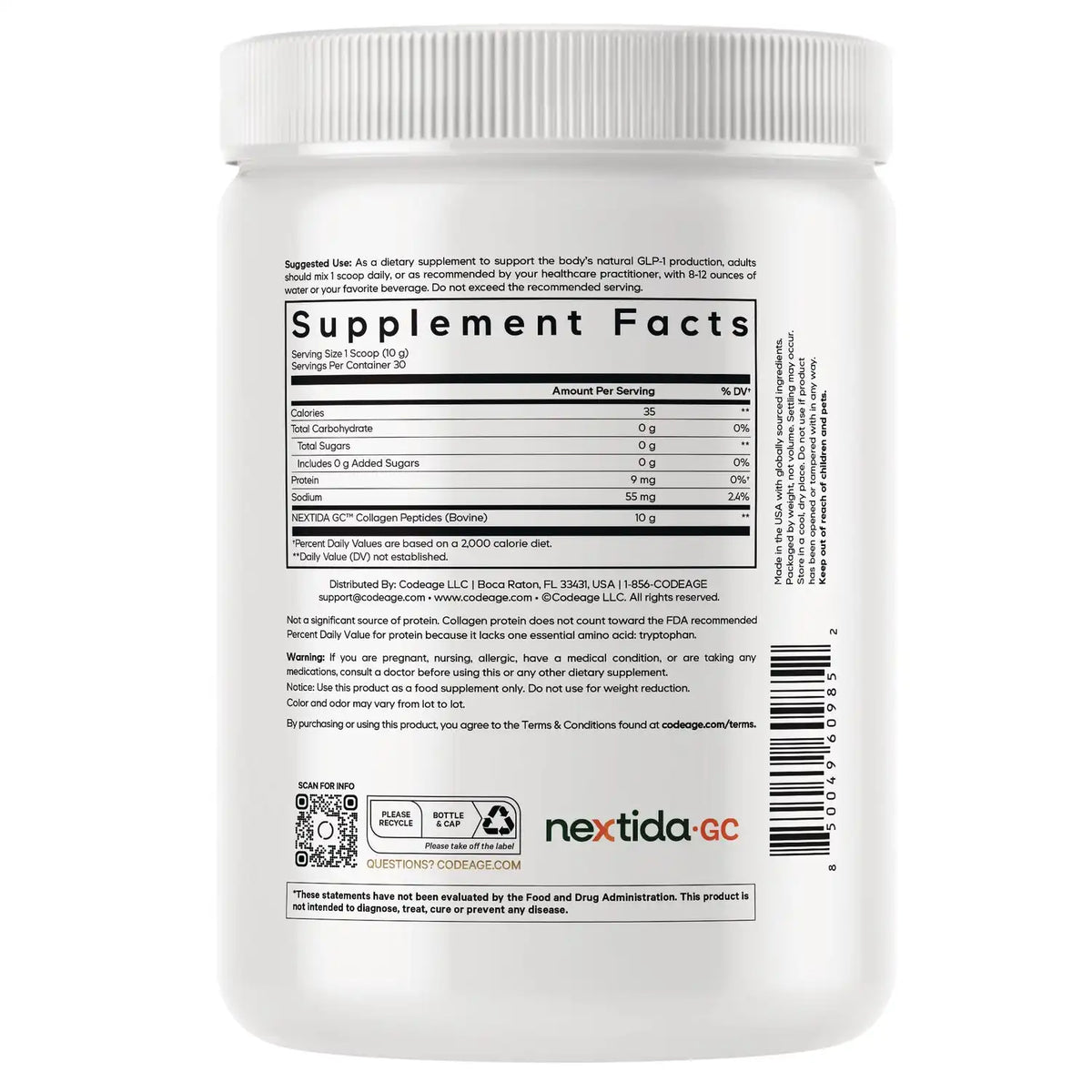 GLP-1 Collagen Peptides - Unflavored