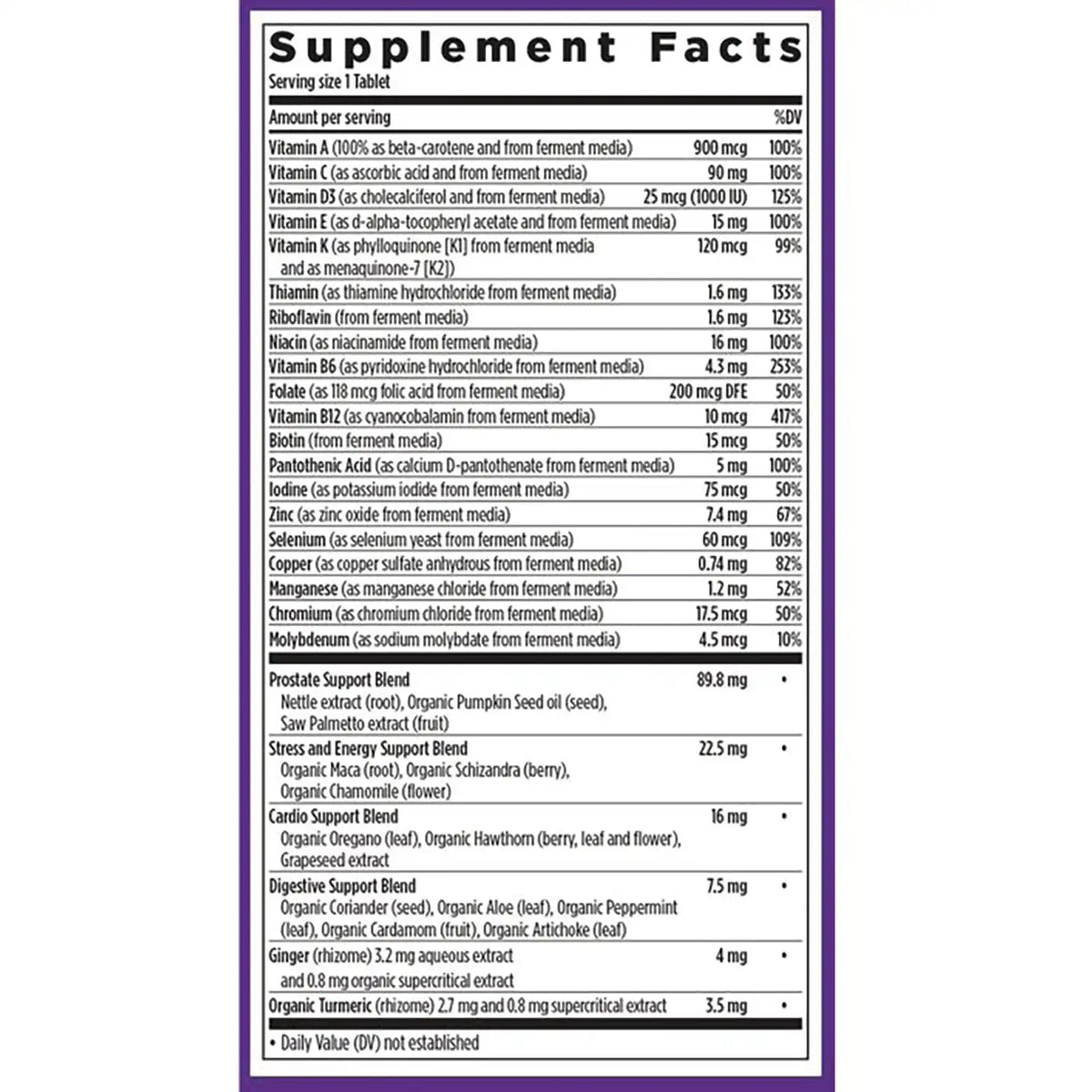 One Daily Every Man's Multivitamin 40+