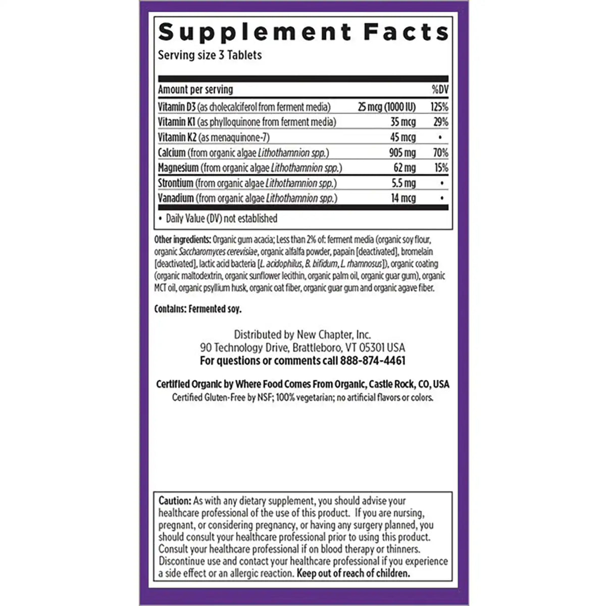 Plant Calcium Bone Strength Take Care - Slim Tablets