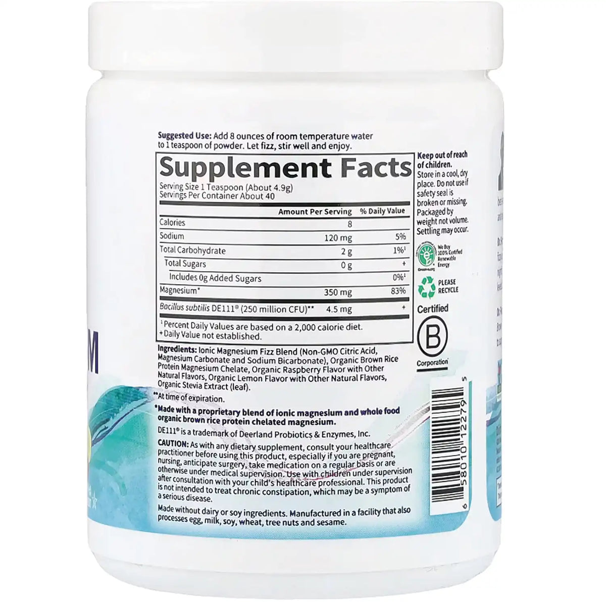 Whole Food Magnesium - Raspberry Lemon