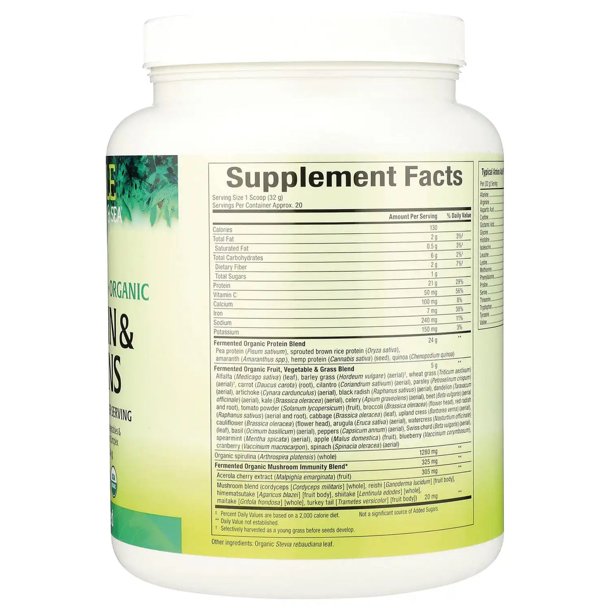 Whole Earth & Sea Protein & Greens - Unflavored