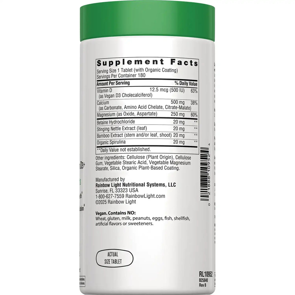Calcium with Magnesium & Vegan D3+