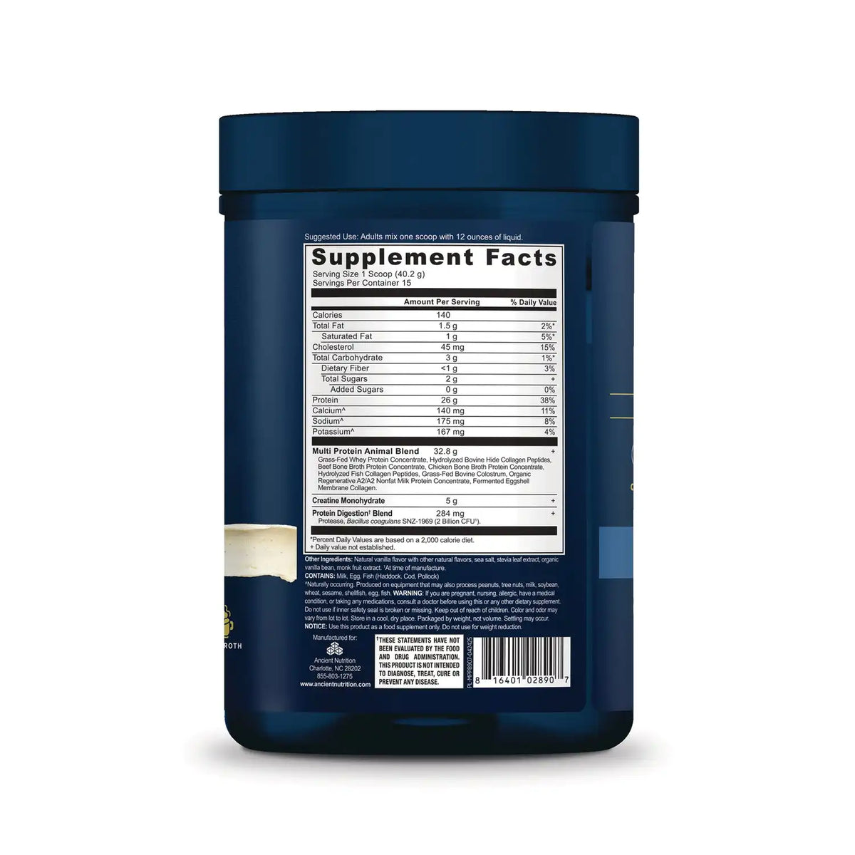 Multi Protein Animal Based + Creatine - Vanilla Bean
