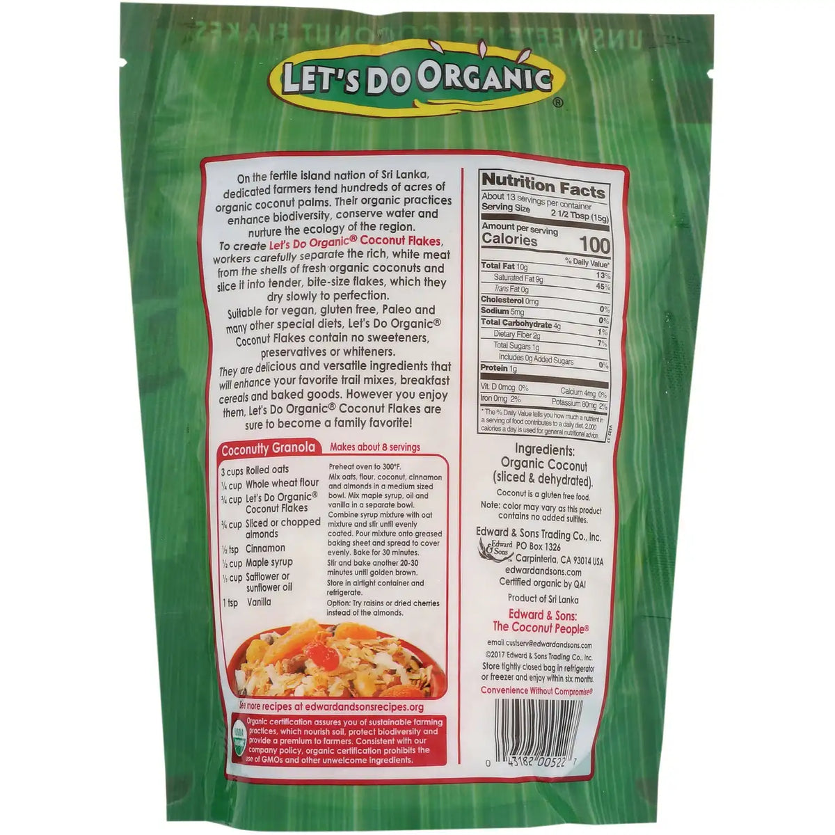 Unsweetened Coconut Flakes - 100% Organic