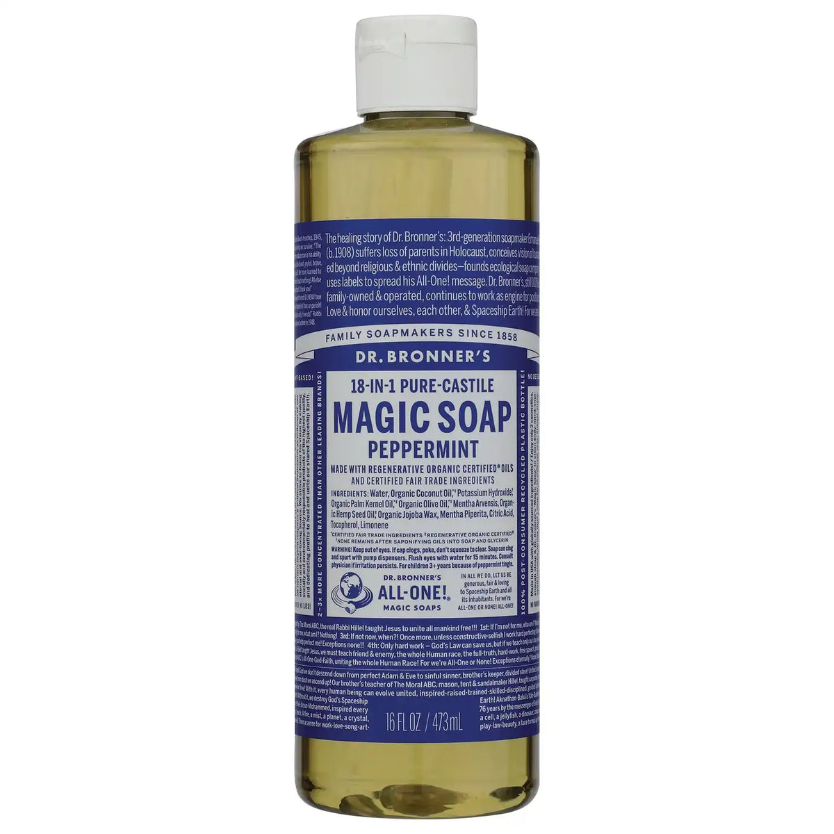 18-in-1 Pure-Castile Magic Soap - Peppermint