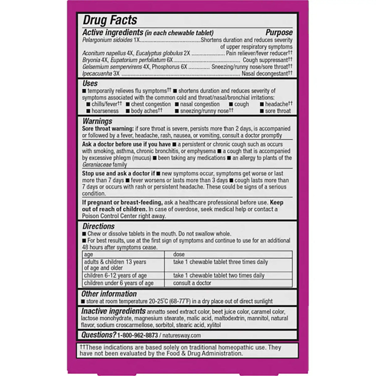 Umcka Cold + Flu Relief Chewables - Berry