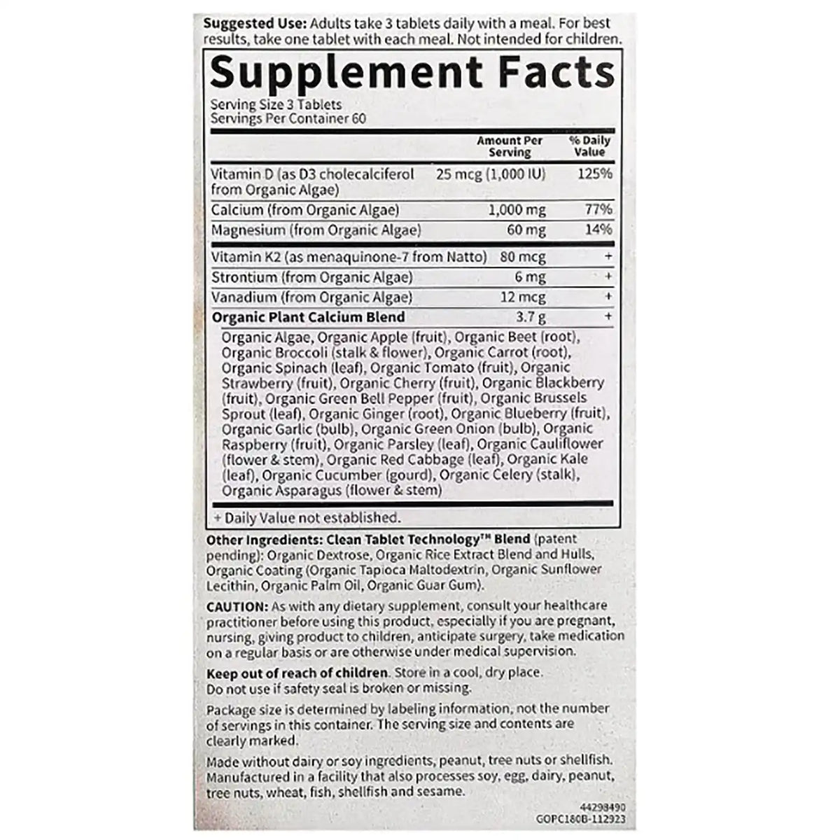 Organics Organic Plant Calcium