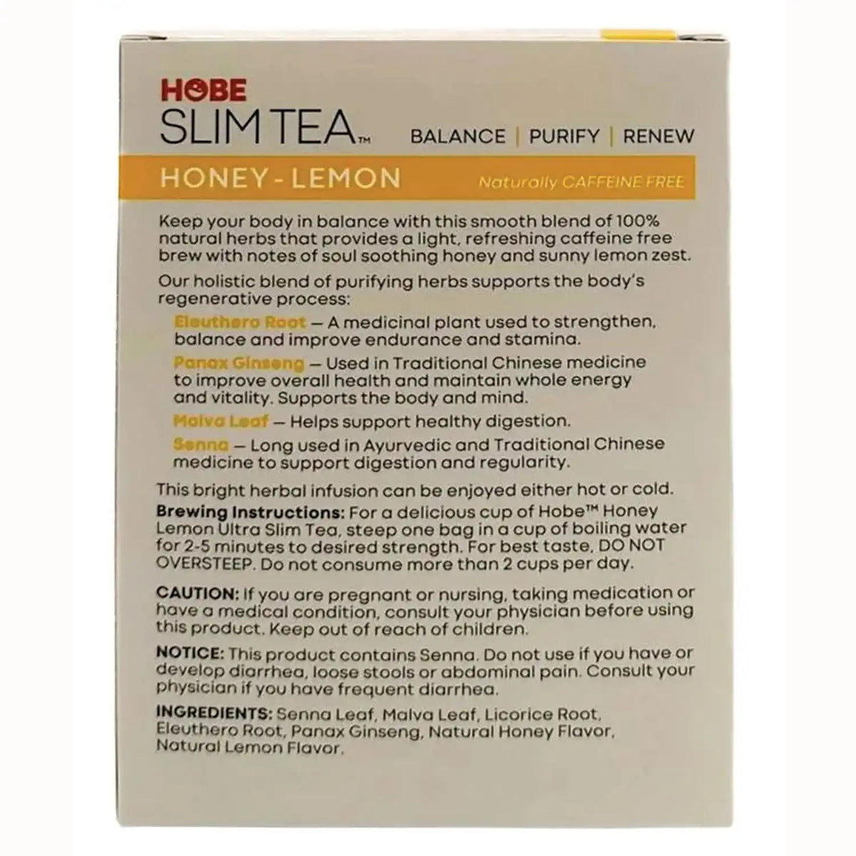 Ultra Slim Tea Honey Lemon