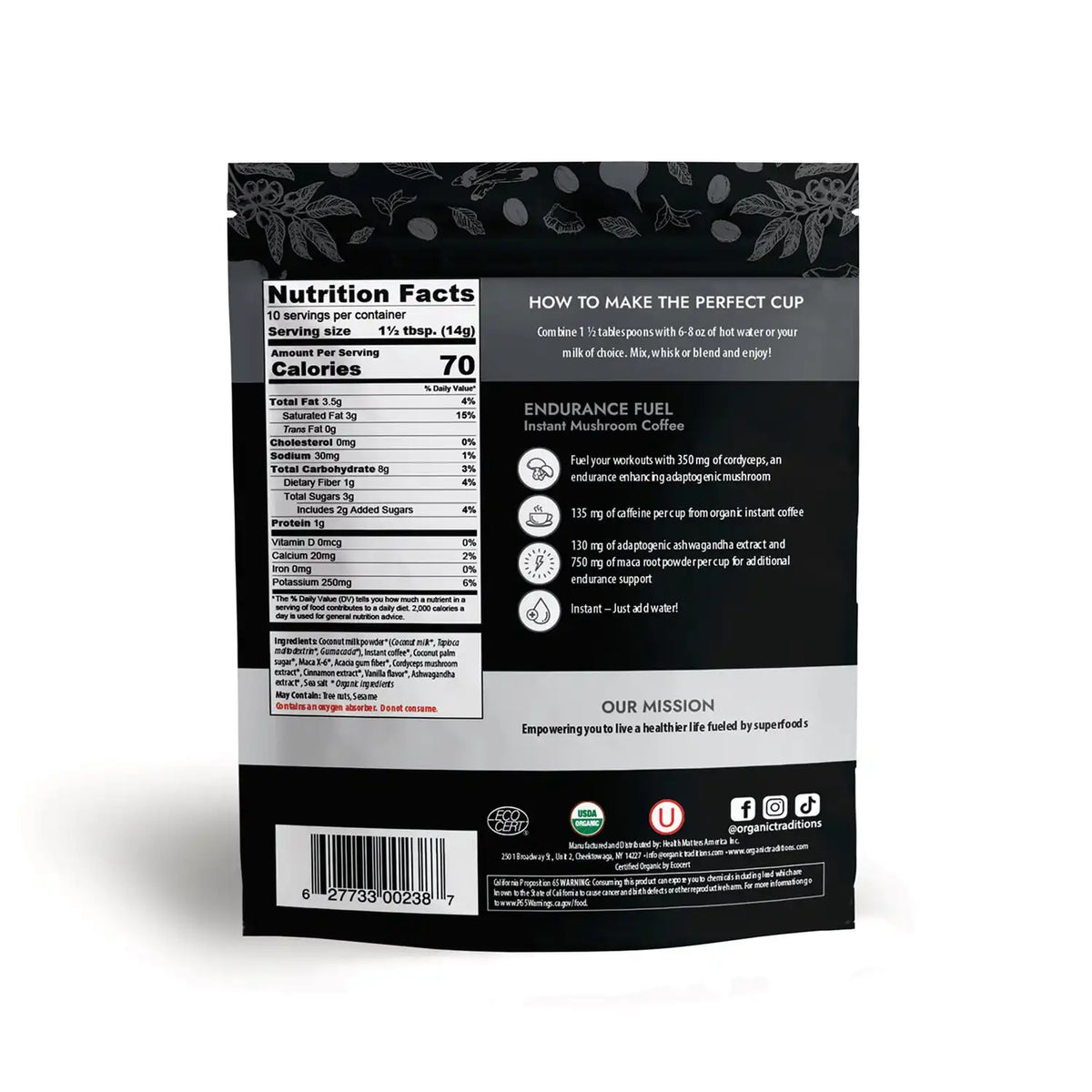 Endurance Fuel Mushroom Coffee