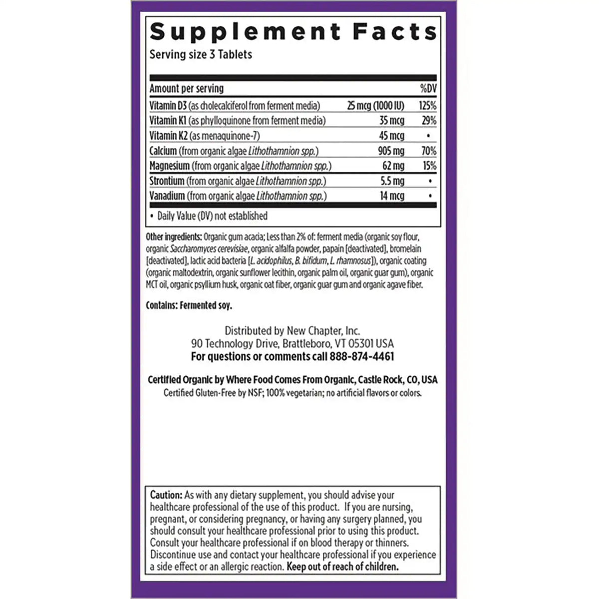 Plant Calcium Bone Strength Take Care - Slim Tablets