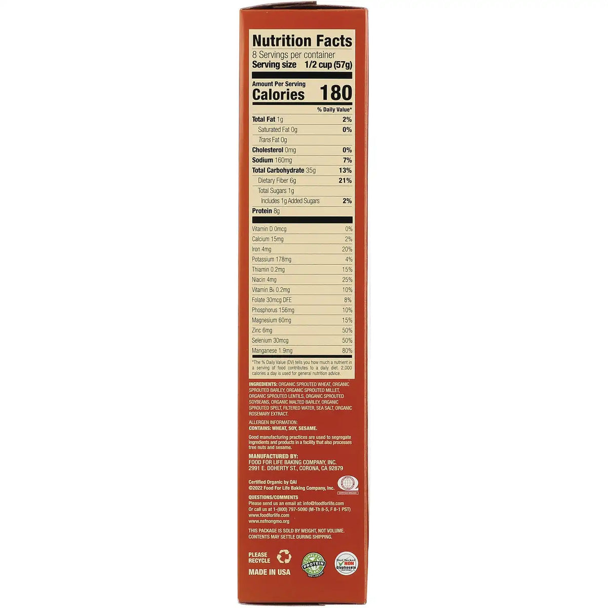 Sprouted Crunchy Cereal Ezekiel 4:9 - Original