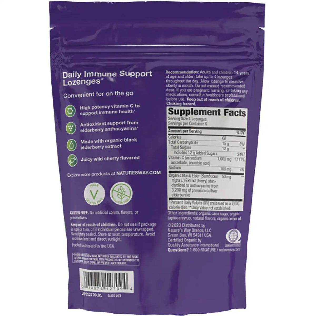 Sambucus Immune Lozenges - Wild Cherry