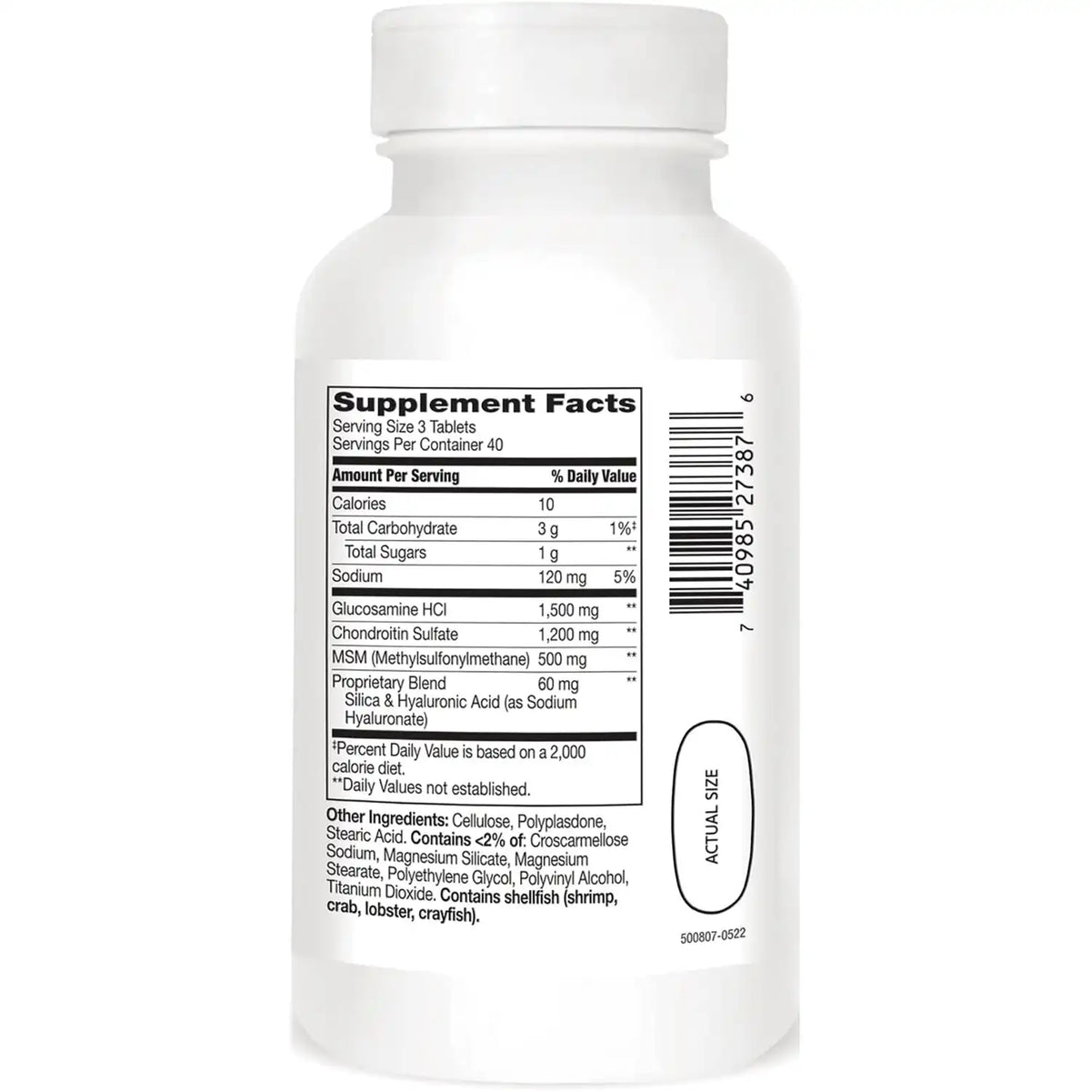 Glucosamine & Chondroitin Plus Hyaluronic Acid + MSM