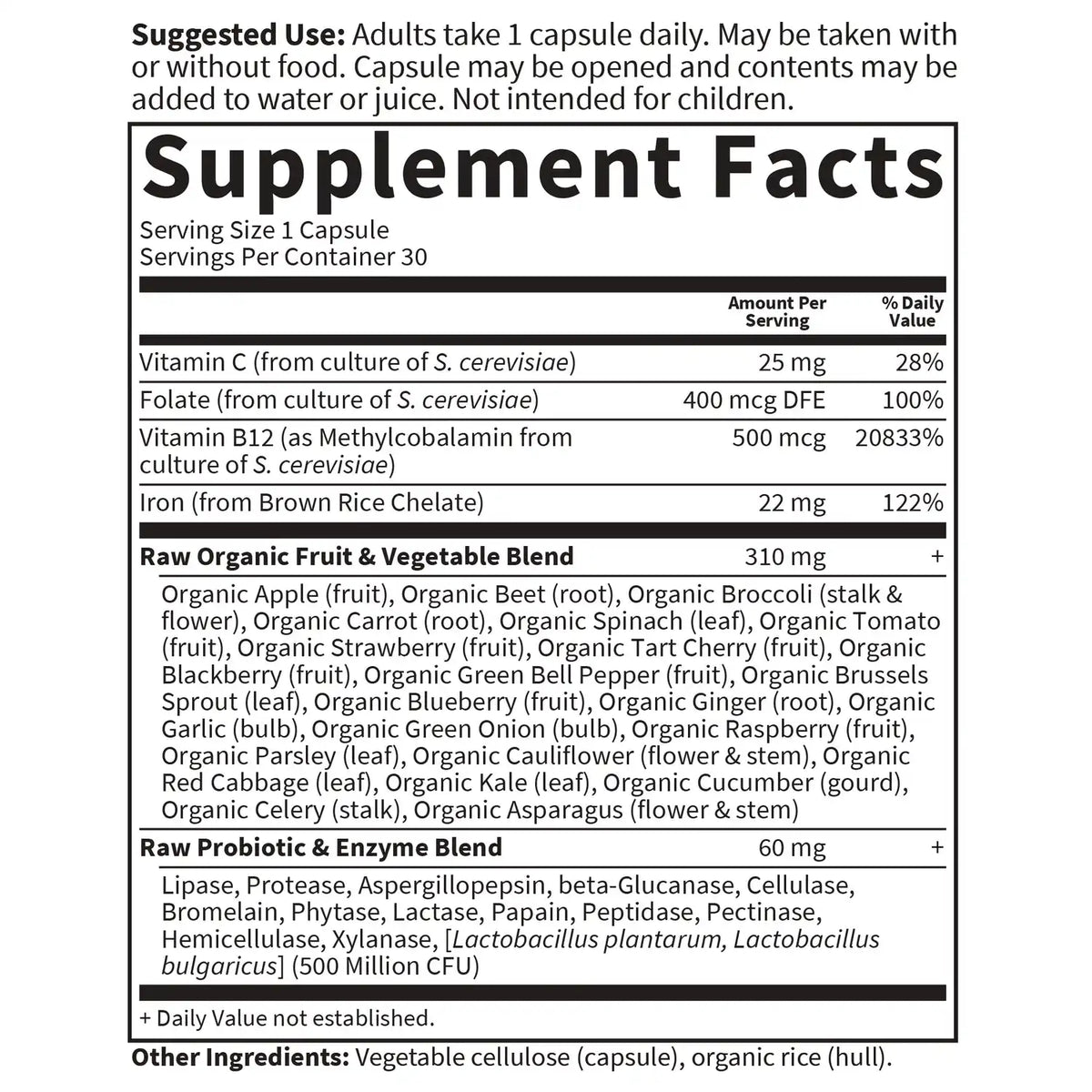 Vitamin Code Raw Iron