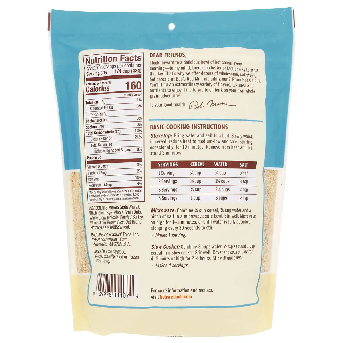 7 Grain Hot Cereal
